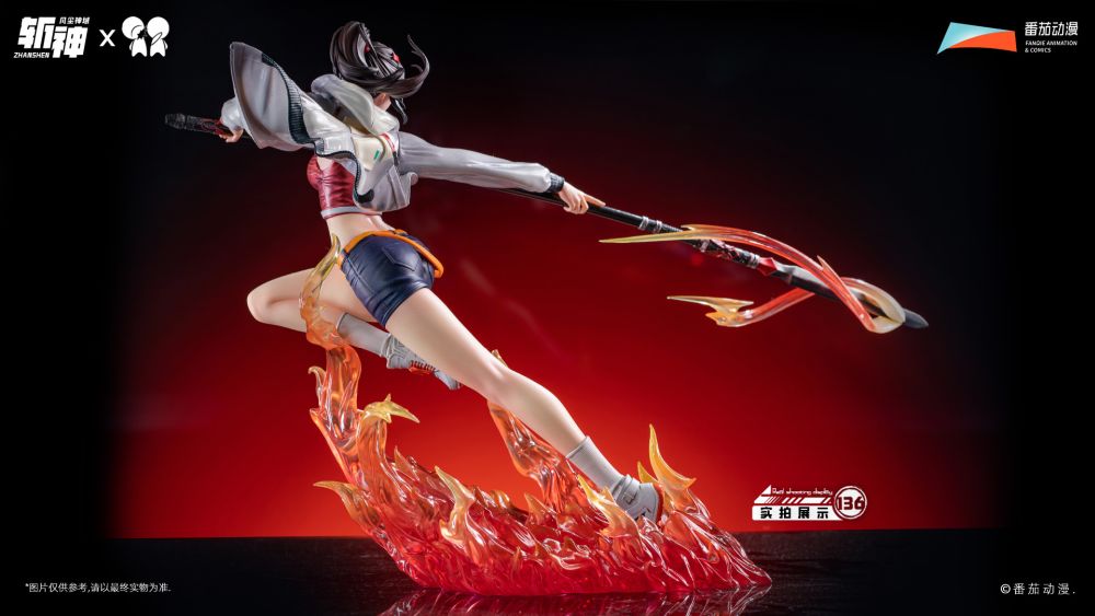 PPDF "SLAY THE GODS" HONG YING ROSE FIRE FEATHER CLOAK 1/6 SCALE FIGURE