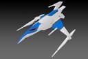 SILVER HAWK 3F-1B SPACE FIGHTER 2P COLOR (re-run)