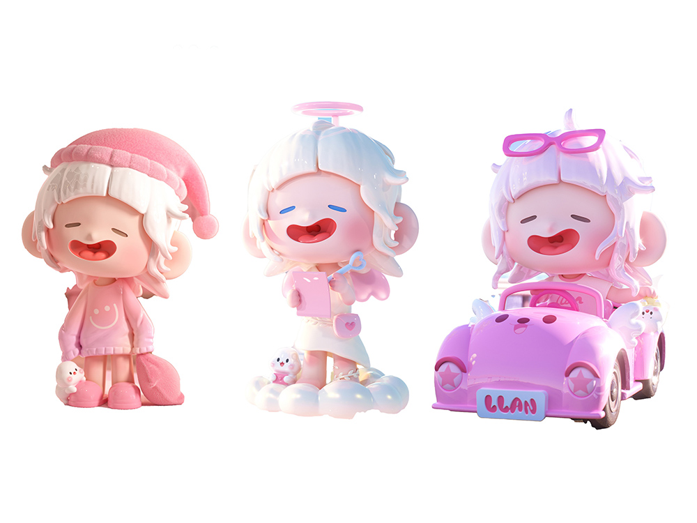 Lazy Pink Dreamland (Set of 8 figures)