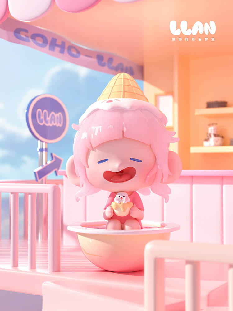 Lazy Pink Dreamland (Set of 8 figures)