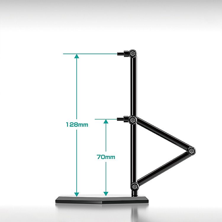 The Simple Stand x3 Black (for Figures & Models) Hex Type