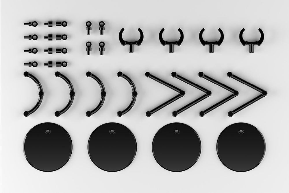 The Simple Stand mini x4 Black (for Small Figures & Chibi Figures)