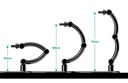 The Simple Stand mini x4 Black (for Small Figures & Chibi Figures)