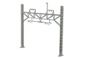 1/80 Scale Paper kit overhead wire pole (gray) (re-run)
