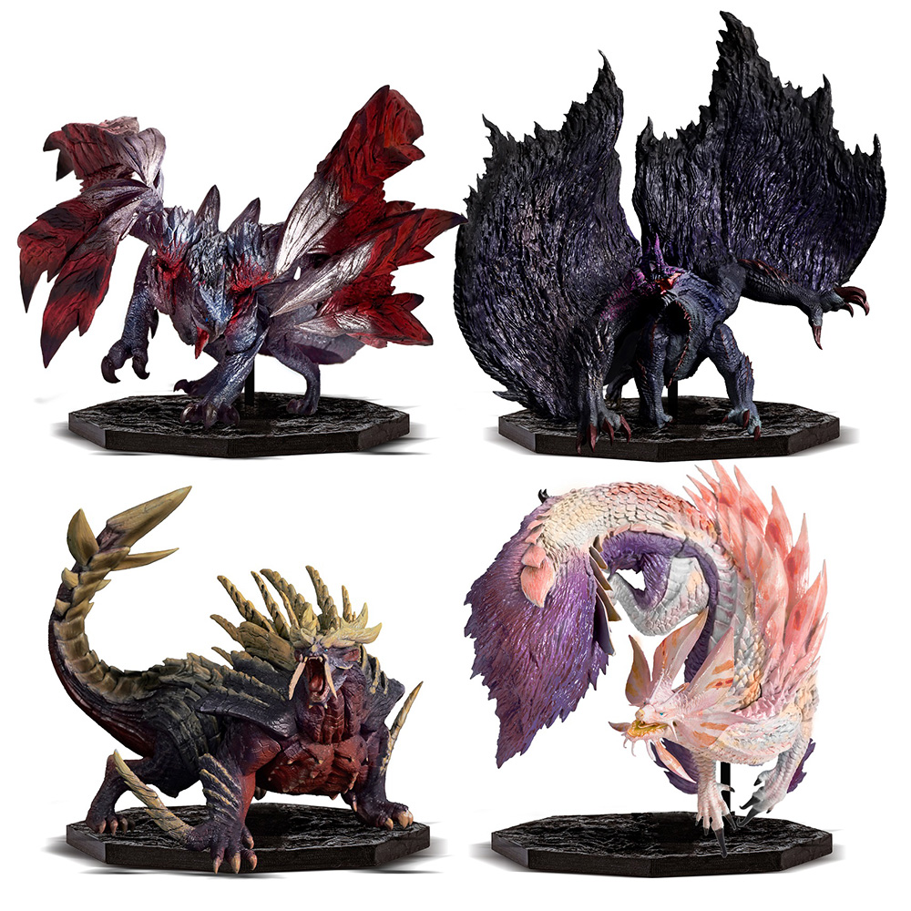 CAPCOM FIGURE BUILDER CUBE MONSTER HUNTER 4pces Box (Gore Magala/Crimson Glow Valstrax/Magnamalo (Enraged)/Mizutsune)