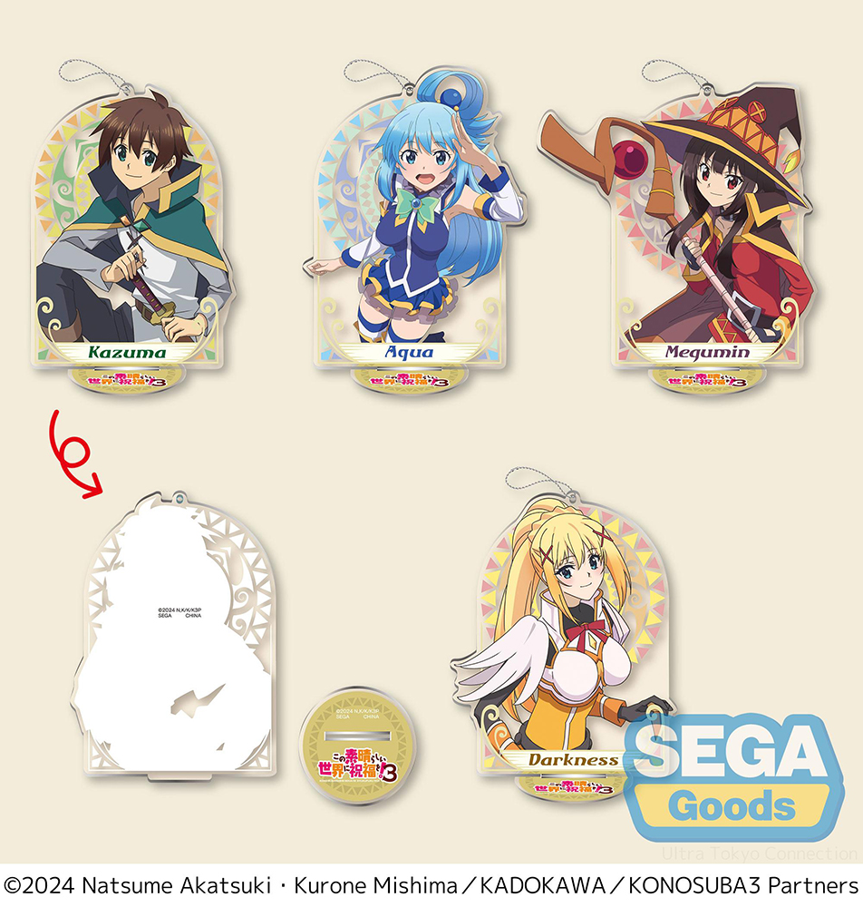 KONOSUBA -God's blessing on this wonderful world! 3 Clear Keychain With Stand (EX)