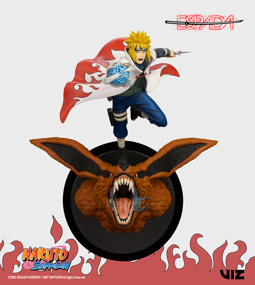 Minato Namikaze & 9 Tailed Fox (1/8th scale wall statue)