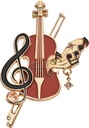 Brooch Violin