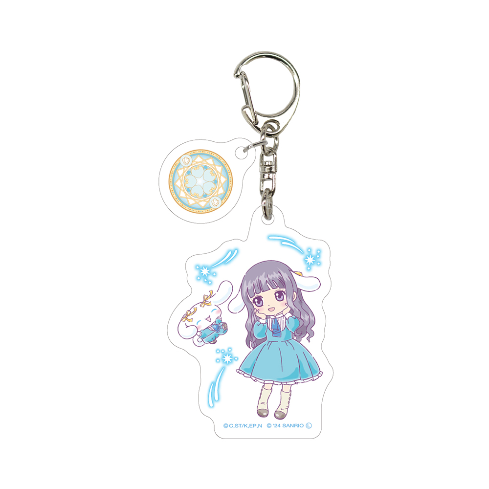 Acrylic Key Chain with Parts "Cardcaptor Sakura" x Sanrio Characters 04 Daidouji Tomoyo x Cinnamoroll (Collaboration Illustration)