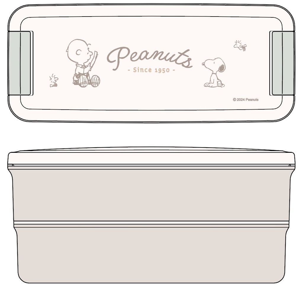 Peanuts Two Stage Lunch Box with Partition PCW-650D