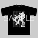 Racing Miku 2024 Ver. Key Visual Silhouette & Race Record T-shirt Black (XXL Size)