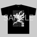 Racing Miku 2024 Ver. Key Visual Side Silhouette & Race Record T-shirt Black (L Size)