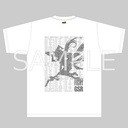 Racing Miku 2024 Ver. Key Visual Side Silhouette & Race Record T-shirt White (XL Size)