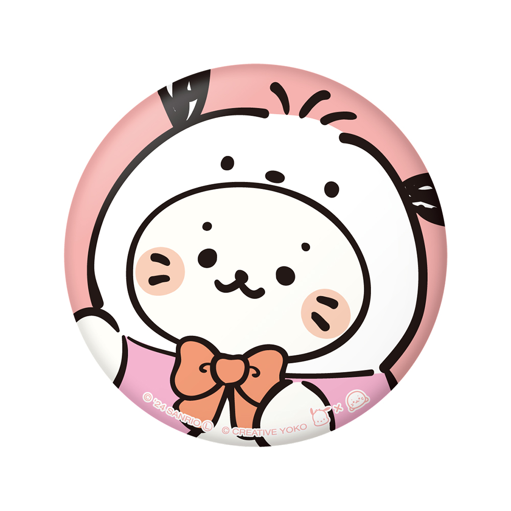 Sirotan x HAPIDANBUI Punipuni Can Badge Sirotan x Pochacco