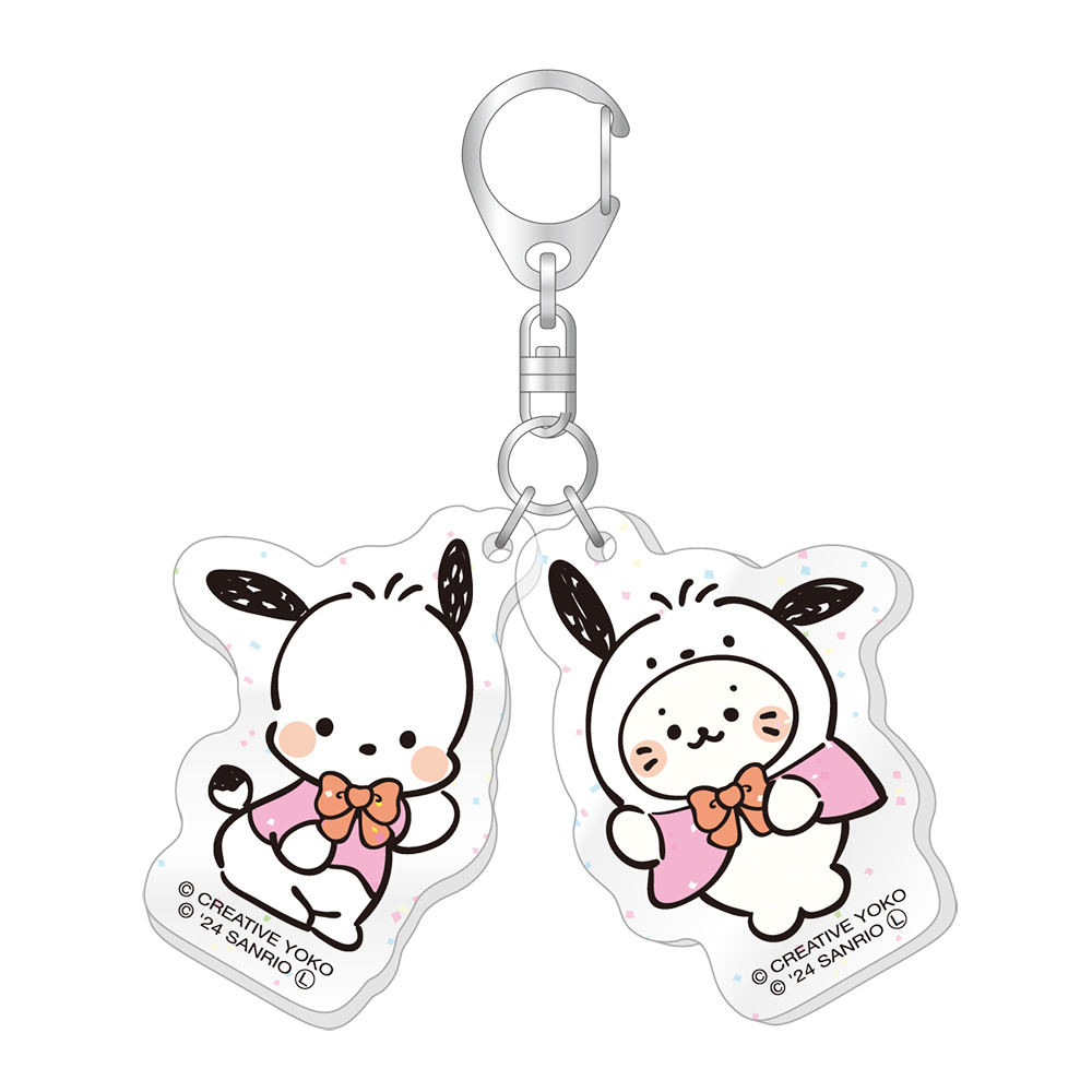 Sirotan x HAPIDANBUI Lame Twin Acrylic Key Chain Sirotan x Pochacco