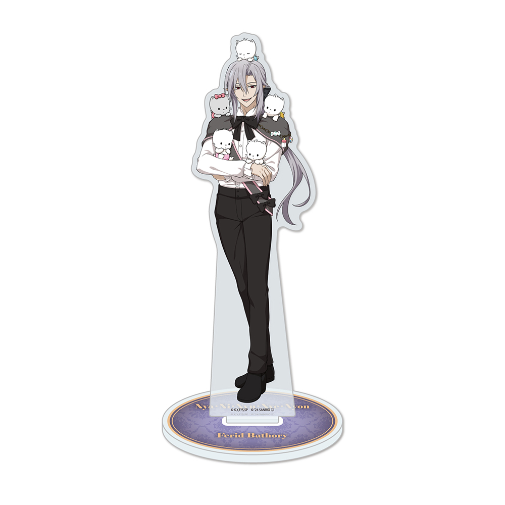 Acrylic Stand "Seraph of the End" x Sanrio Characters 20 Ferid Bathory x Nya-ni-nyu-nye-nyon (Life-size Illustration)