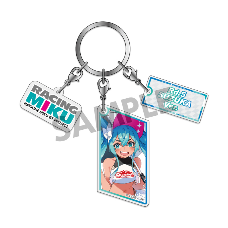 Racing Miku 2024 Rd.5 SUZUKA Ver. Three-piece Acrylic Keychain