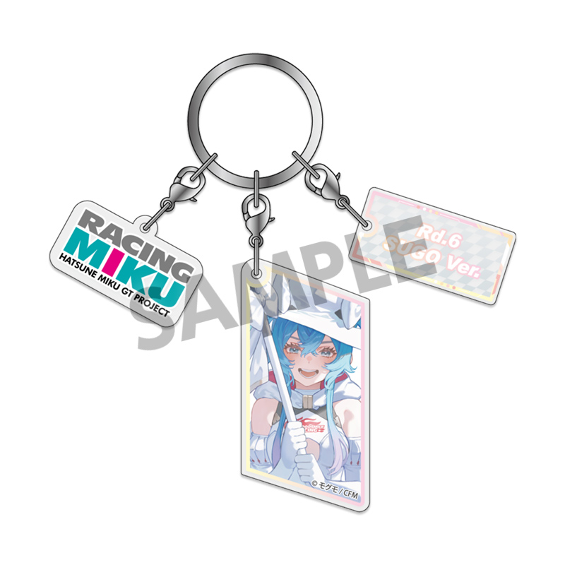 Racing Miku 2024 Rd.6 SUGO Ver. Three-piece Acrylic Keychain