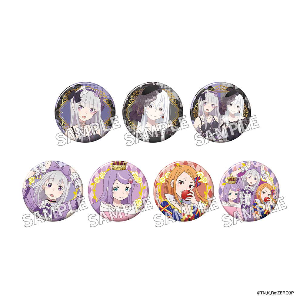Re:Zero kara Hajimeru Isekai Seikatsu Kirakira Can Badge Collection Girls Party Ver.