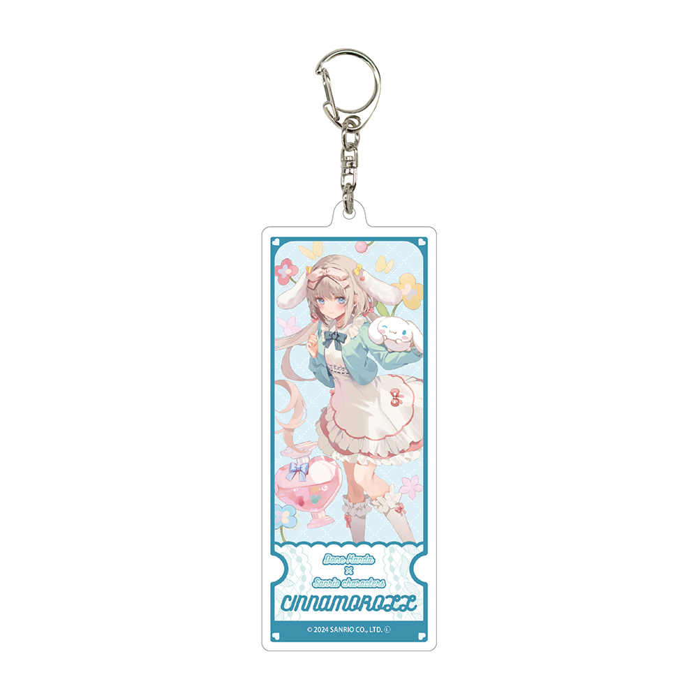 Deka Acrylic Key Chain Done Kanda x Sanrio Characters 04 Cinnamoroll (Collaboration Illustration)