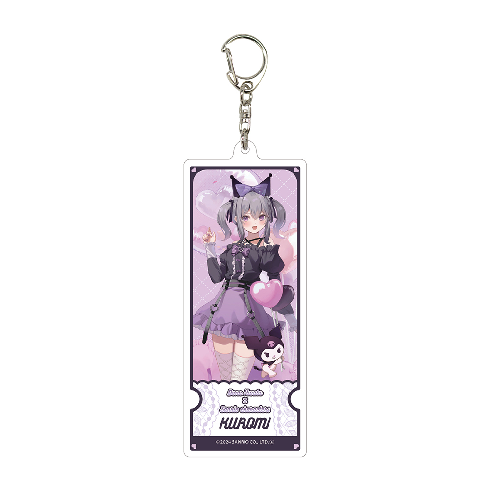 Deka Acrylic Key Chain Done Kanda x Sanrio Characters 05 Kuromi (Collaboration Illustration)