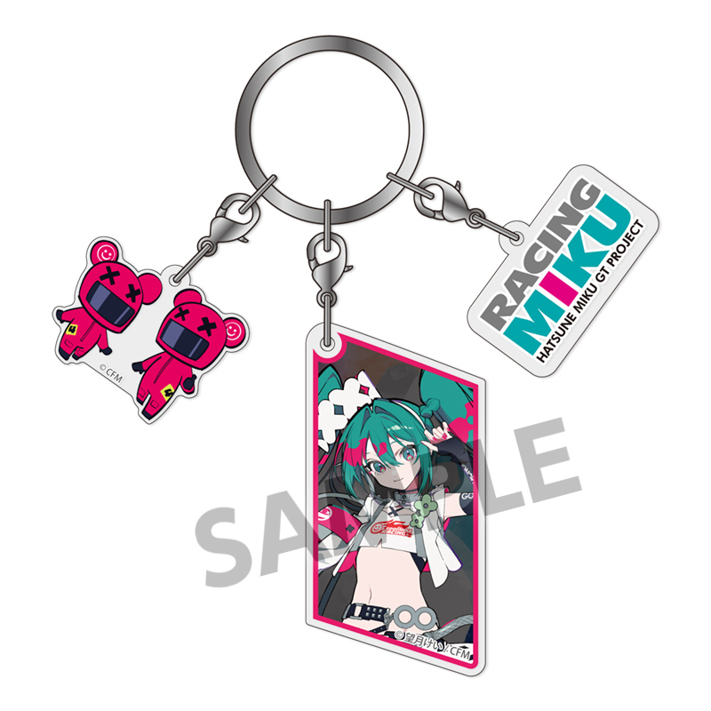 Racing Miku 2025 Key Visual 1 Ver. Three-piece Acrylic Keychain