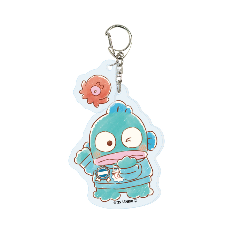 Acrylic Key Chain with Parts HAPIDANBUI 09 Hangyodon (Graff Art Illustration)