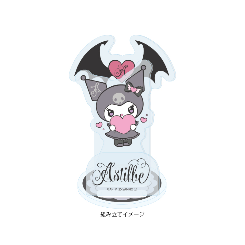Acrylic Stand Plate Astilbe x Kuromi 03 C Pattern (Collaboration Illustration)