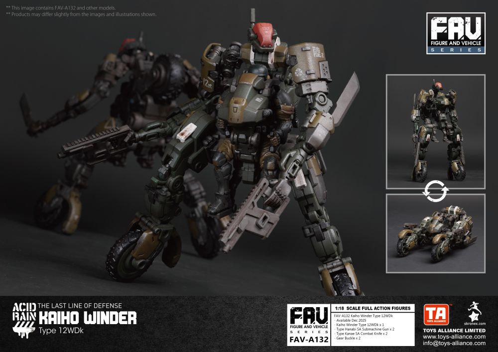 TOYS ALLIANCE LIMITED "ACID RAIN" 1/18 SCALE FAV-A132 KAIHO WINDER TYPE 12WDK