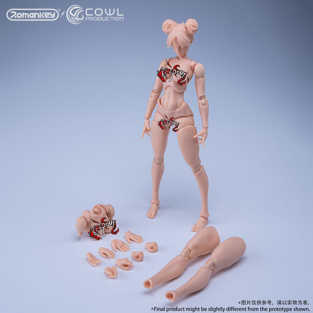 Romankey X COWL 1/12 SCALE SUPER-ACTIONAL FEMALE BODY (NATURAL)