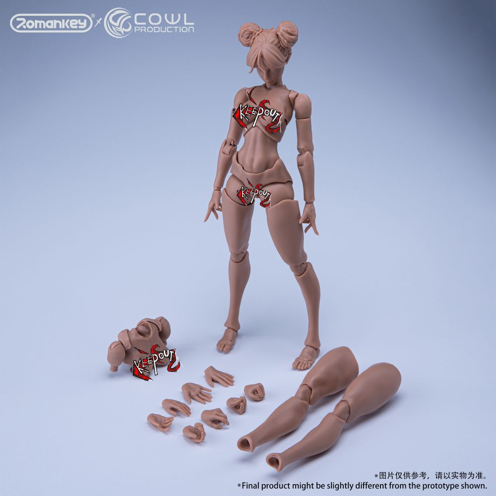Romankey X COWL 1/12 SCALE SUPER-ACTIONAL FEMALE BODY (TANNED)
