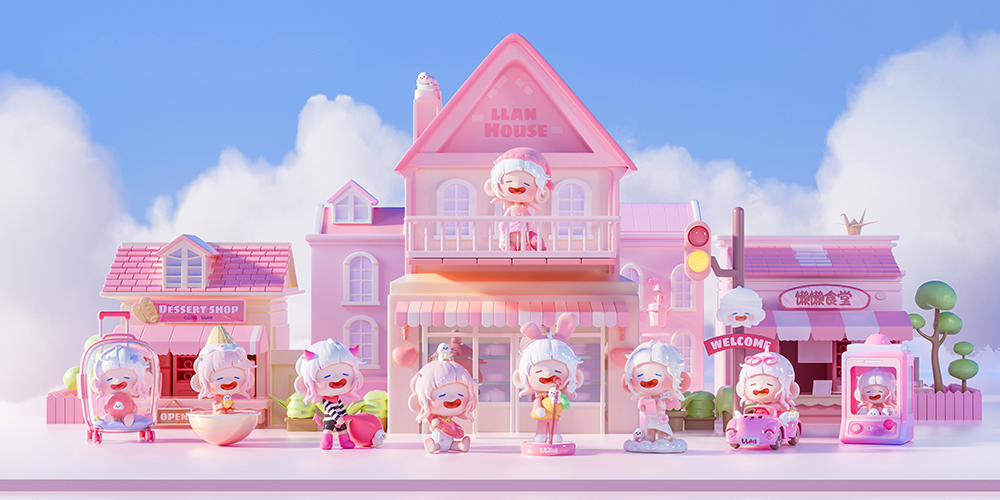 Lazy Pink Dreamland (Set of 8 figures)
