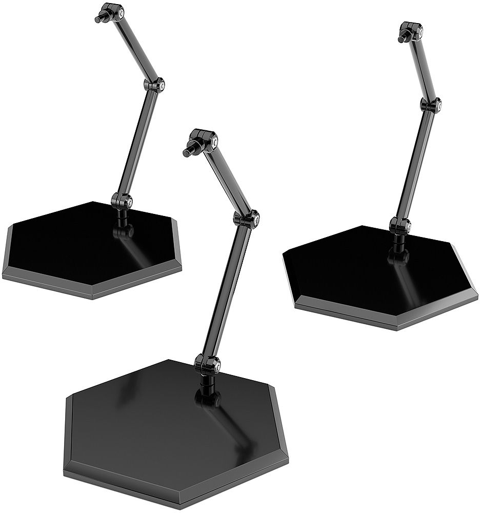 The Simple Stand x3 Black (for Figures & Models) Hex Type