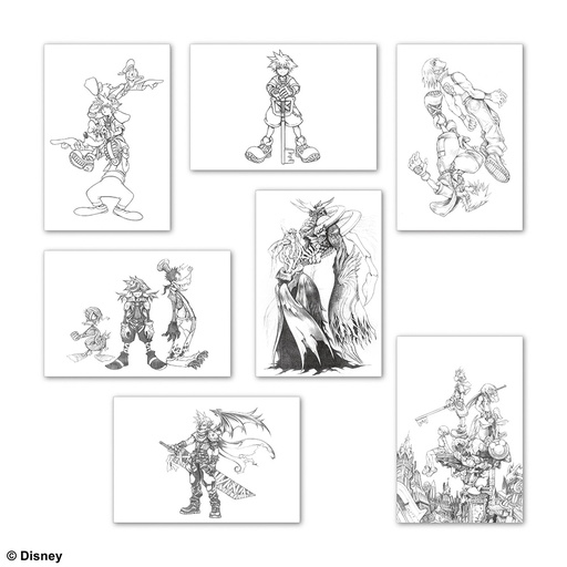 [SQ36533] KINGDOM HEARTS Postcard Set A Illustrated by TETSUYA NOMURA