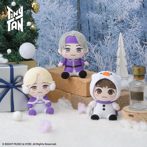 [SG50592] TinyTAN "Purple Holidays" MP Sit-Down Plush "Jimin & V & Jung Kook"