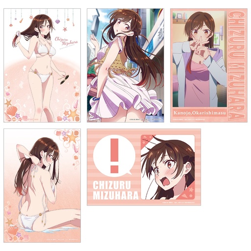 [KK64764] Rent-A-Girlfriend Swimsuit and Girlfriend Illustration Cards (Set of 5) Chizuru Mizuhara B