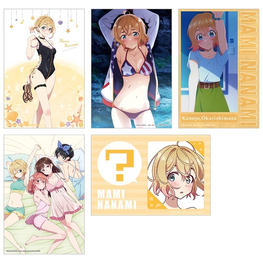 [KK64765] Rent-A-Girlfriend Swimsuit and Girlfriend Illustration Cards (Set of 5) Mami Nanami B