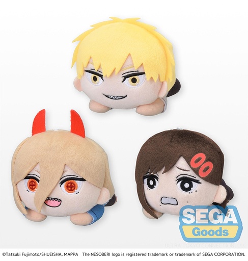 [SG51403] NESOBERI (Lay-Down) "Chainsaw Man" MP Plush "Denji & Power & Kobeni"