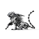 SHENXING TECHNOLOGY FX-7800M "CLASSIC OF MOUNTAINS AND SEAS" SERIES RED STRIPES INK TIGER PLASTIC MODEL KIT