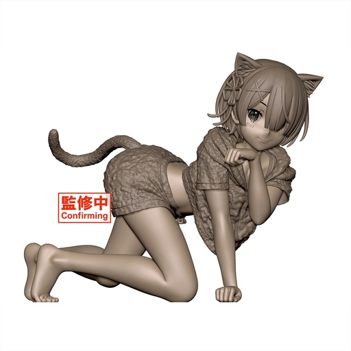 [T40147] Re:Zero Starting Life in Another World Desktop Cute Figure - Ram (Cat Roomwear Ver.)