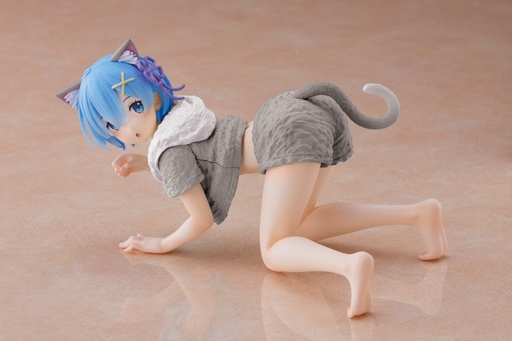 [T40231] Re:Zero Starting Life in Another World Desktop Cute Figure - Rem (Cat Roomwear Ver.) Renewal Edition