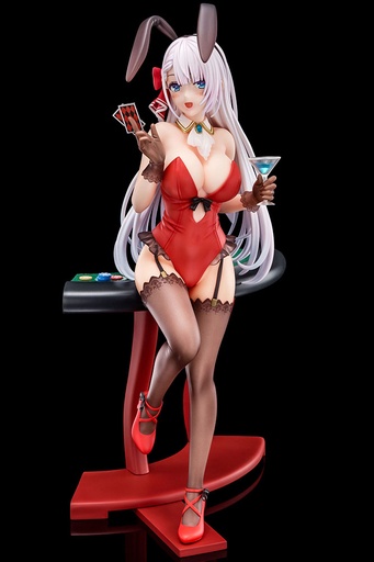 [HK50016] Riselia Ray Crystalia wearing crimson bunny costume with Nip Slip Gimmick System