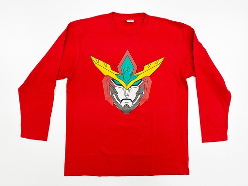 [G19161] (M) Bang Brave Face Logo Long T-Shirt Red
