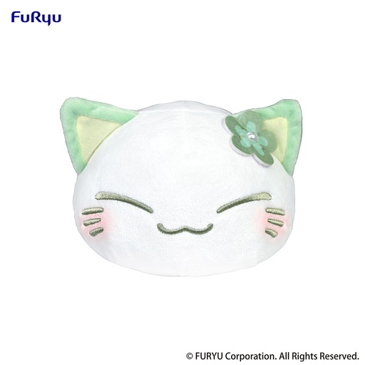 [FR36247] Nemuneko Cat Pastel Color Plush Toy -Green-
