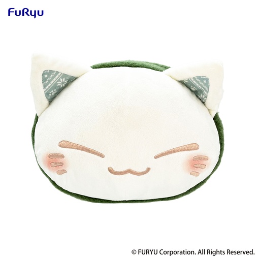 [FR36430] Nemuneko Cat Big Plush Toy -Green Scarf ver.-