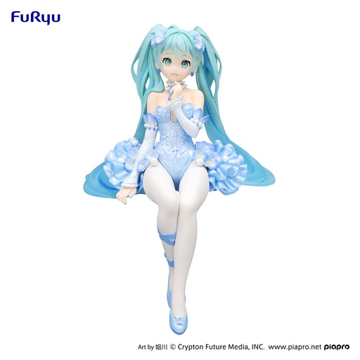 [FR36679] Hatsune Miku Noodle Stopper Figure -Flower Fairy Nemophila Pail Blue Color ver.-