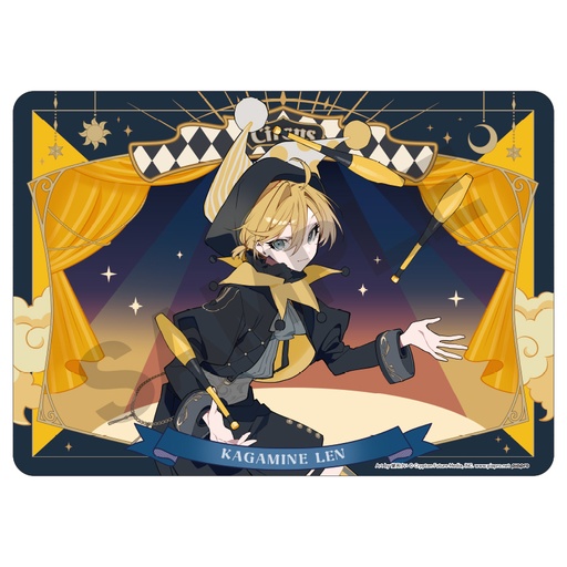[CRX25561] Hatsune Miku Rubber Mat Kagamine Len Black Circus