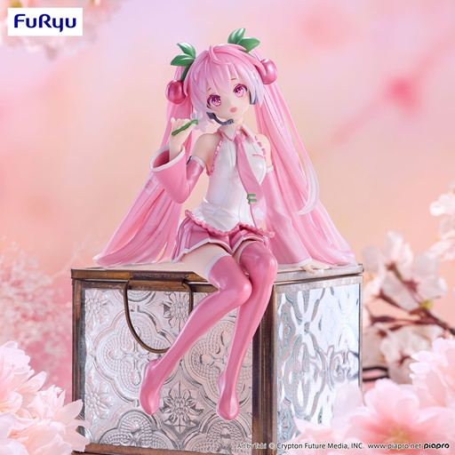 [FR36713] Hatsune Miku Noodle Stopper Figure -Sakura Miku 2024 Pearl Color ver.-