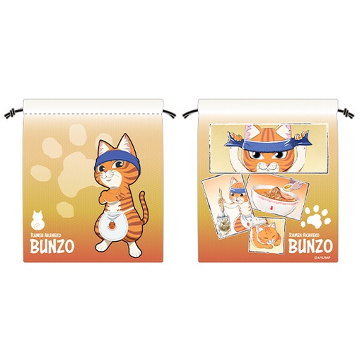 [DI89060] Ramen Akaneko Drawstring Pouch Bunzo