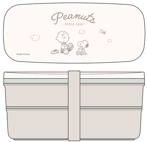 [OSK14742] Peanuts Two Stage Lunch Box with Partition PW-28K